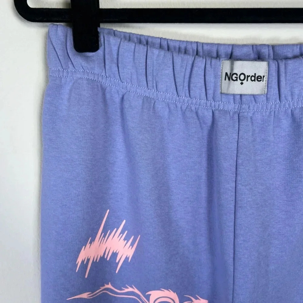 NGOrder Jogger Sweatpants Purple Pink Graphic Speed Demon Racing Street Sz Large - Picture 6 of 14